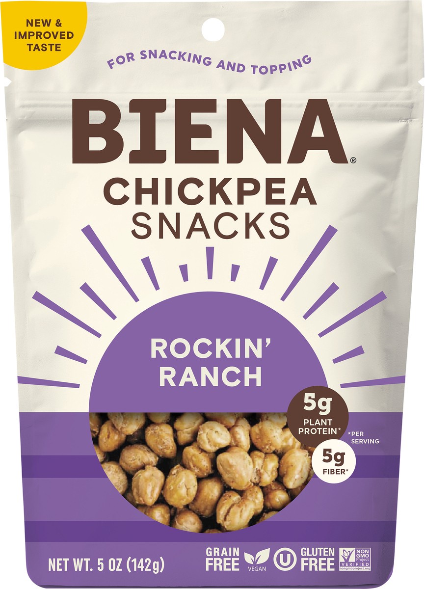 slide 1 of 16, Biena Rockin' Ranch Chickpea Snacks 5 oz, 5 oz