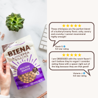 slide 6 of 16, Biena Rockin' Ranch Chickpea Snacks 5 oz, 5 oz