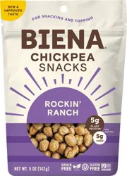 Biena Rockin' Ranch Chickpea Snacks 5 oz