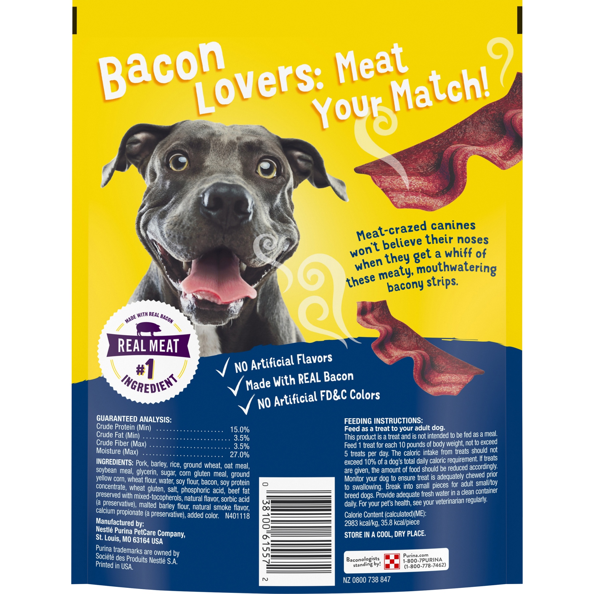 slide 6 of 9, Beggin' Purina Beggin' Strips Bacon & Beef Flavor Chewy Dog Treats - 6oz, 