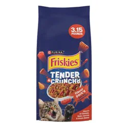 Friskies Cat Food Dry Grillers Meaty Tenders + Crunchy Bites - 3.15 Lb