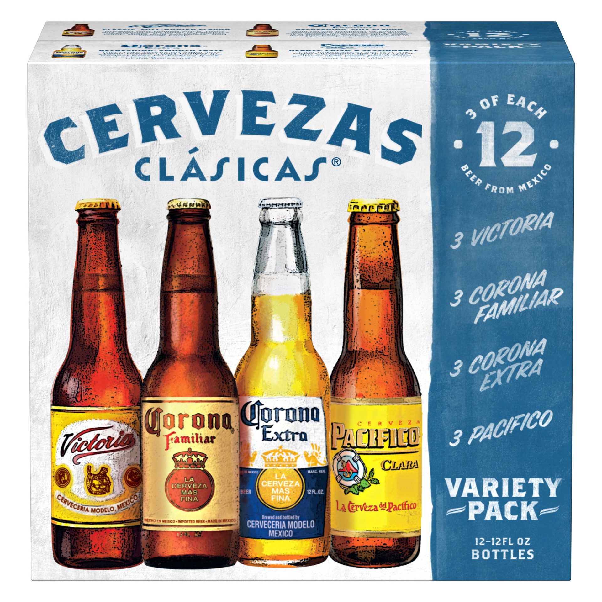 slide 3 of 3, Cervezas Clasicas Mexican Import Beer, 12 oz