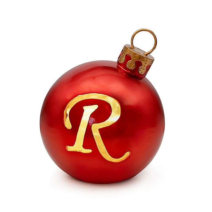 slide 1 of 1, Winter Wonderland 9-Inch Pre-Lit Monogram Letter R'' Christmas Ball Ornament'', 1 ct