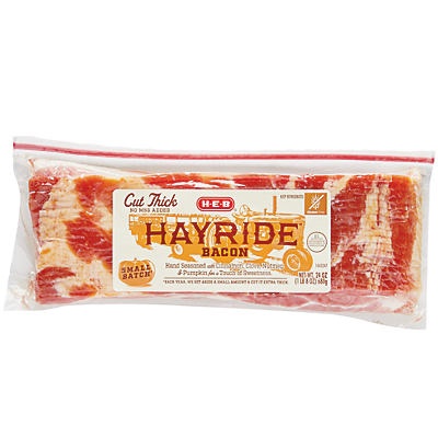 slide 1 of 1, H-E-B Premium Hayride Bacon, 24 oz