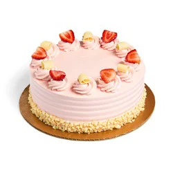 H-E-B Bakery Strawberry Betterceme White Cake