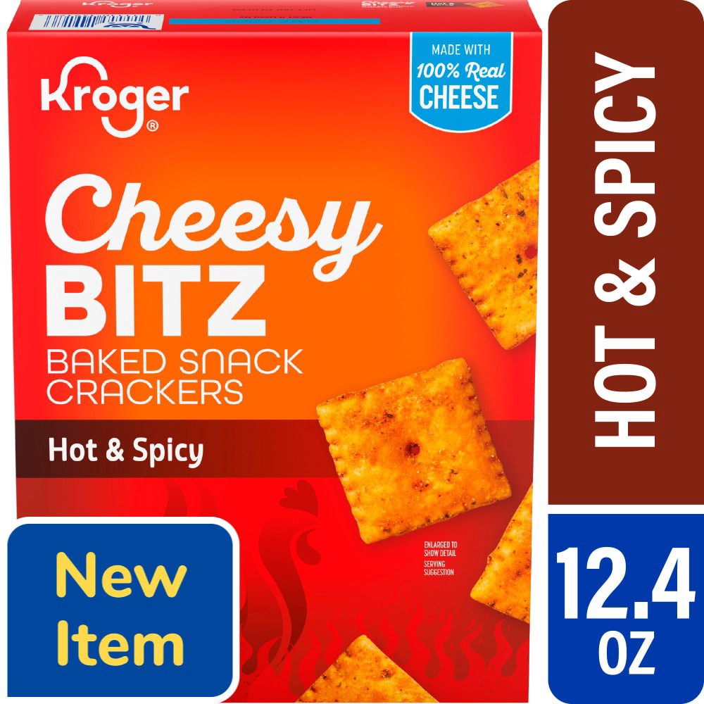 slide 3 of 4, Kroger® Bitz Hot and Spicy Cheese Crackers, 12.4 oz (351 gram)