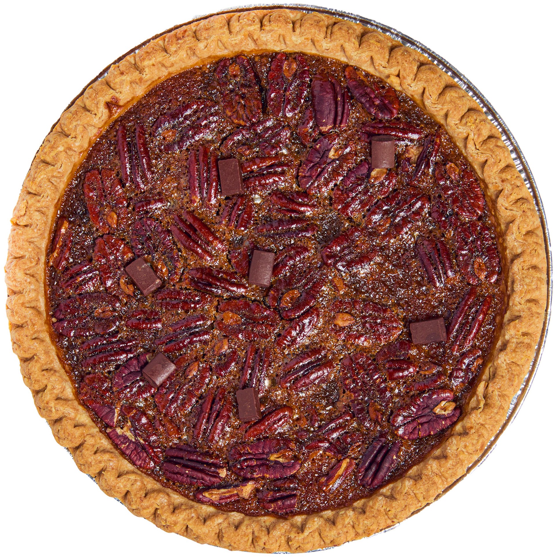 slide 1 of 1, H-E-B Bakery Gourmet Chocolate Pecan Pie, 10 in