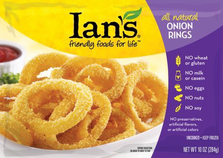slide 1 of 1, Ian's Natural Foods Wheat and Gluten Onion Rings, 10 oz