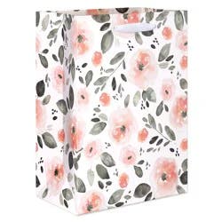 American Greetings Pink Watercolor Florals Large Wedding Gift Bag