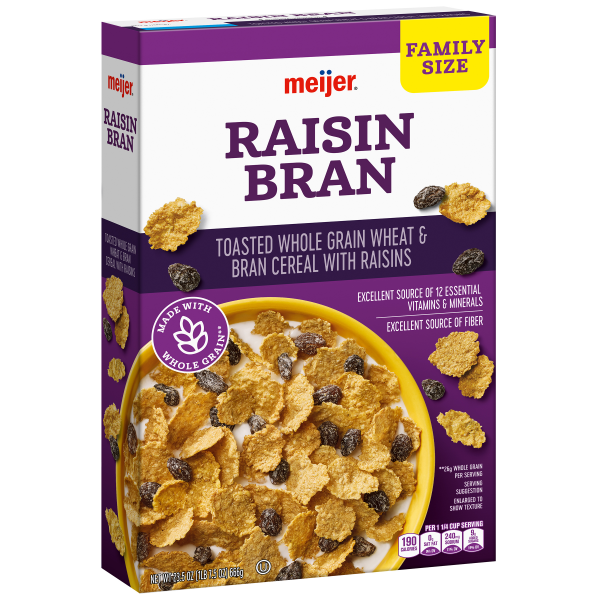 slide 4 of 29, Meijer Raisin Bran, 23.5 oz