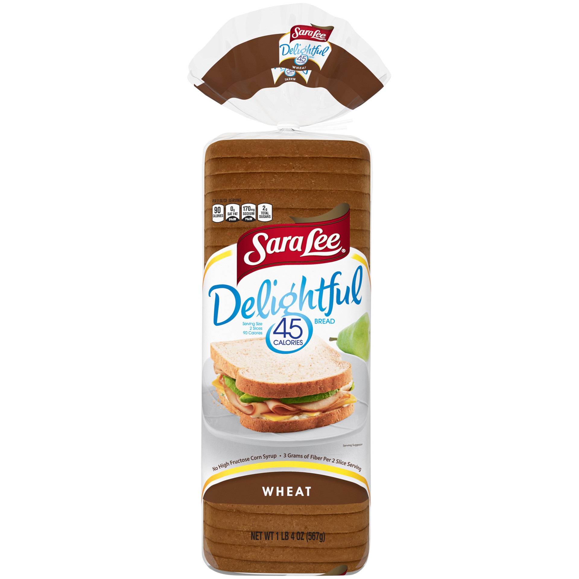 slide 1 of 5, Sara Lee Delightful Wheat Bread 20 Oz, 20 oz