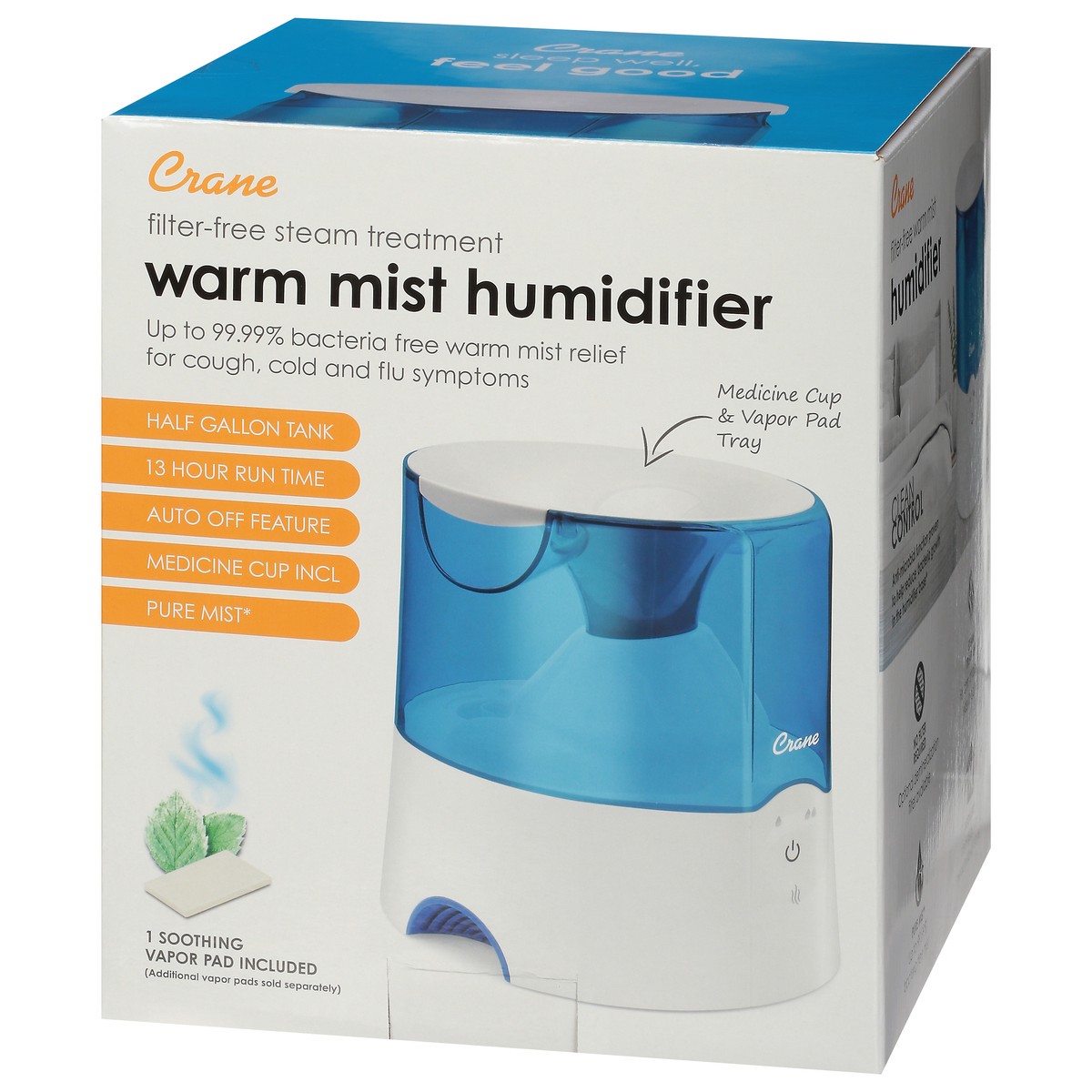 slide 5 of 9, Crane Warm Mist Humidifier 1 ea, 1 ct