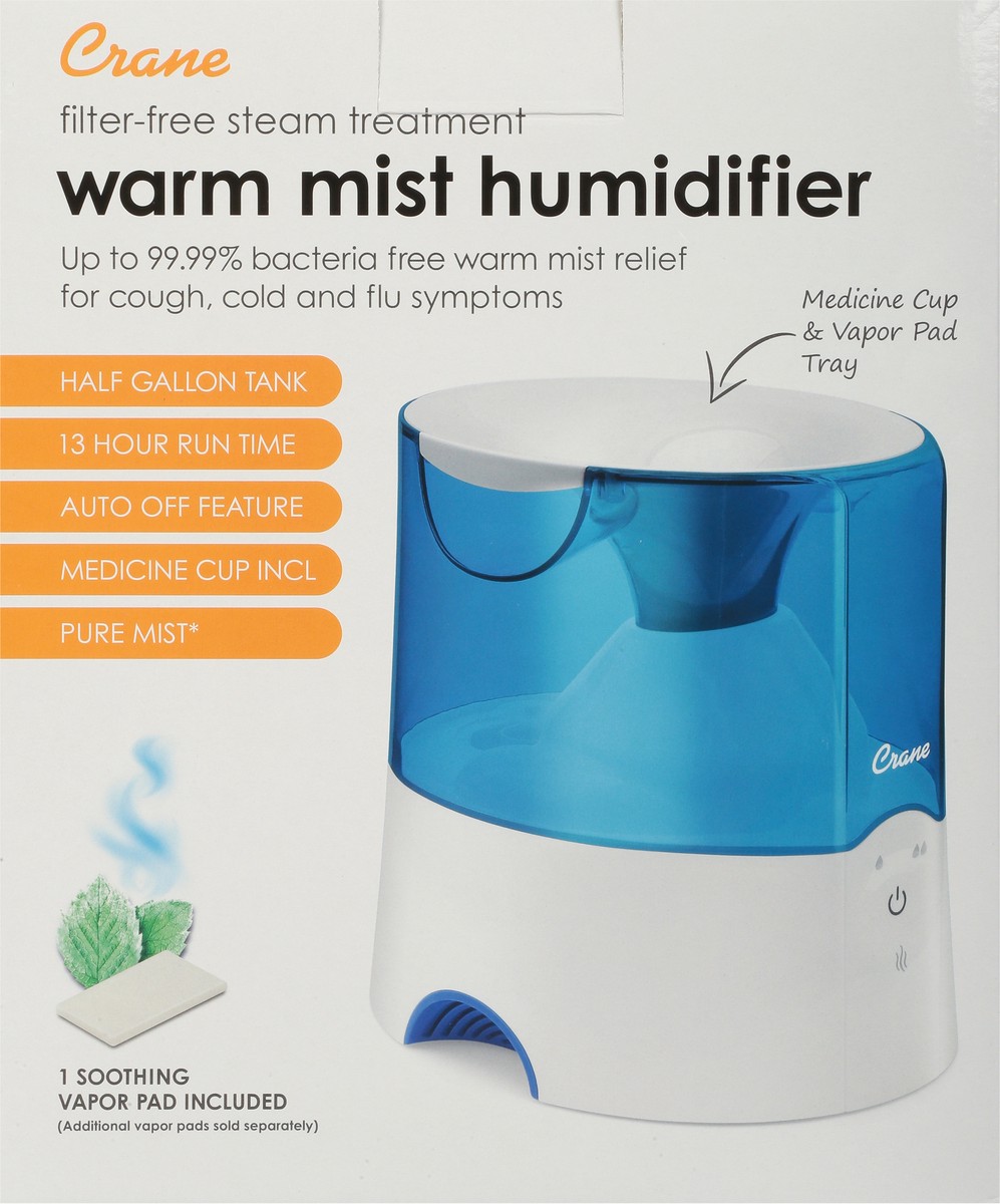slide 4 of 9, Crane Warm Mist Humidifier 1 ea, 1 ct