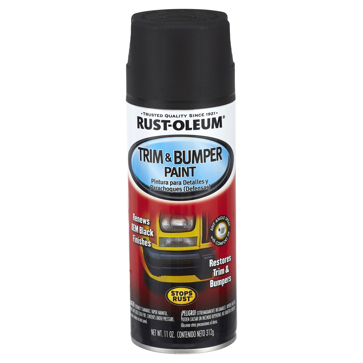 slide 1 of 13, Rust-Oleum Trim & Bumper Spray Paint - 251574, Black, 11 oz