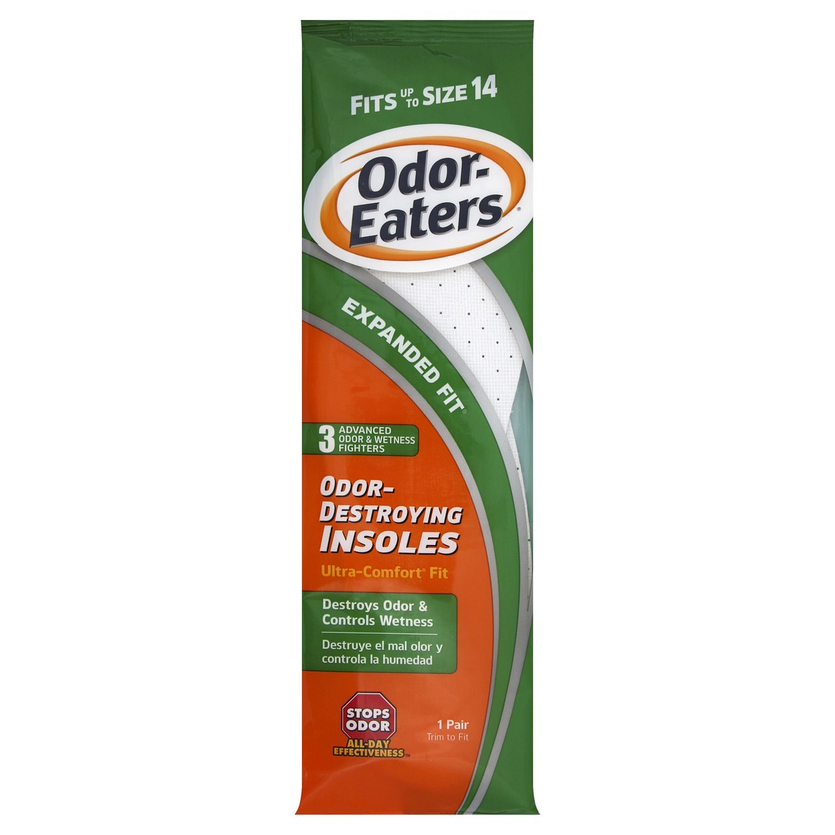 slide 8 of 8, Odor-Eaters Odor-Destroying Insoles 1 ea, 1 ct