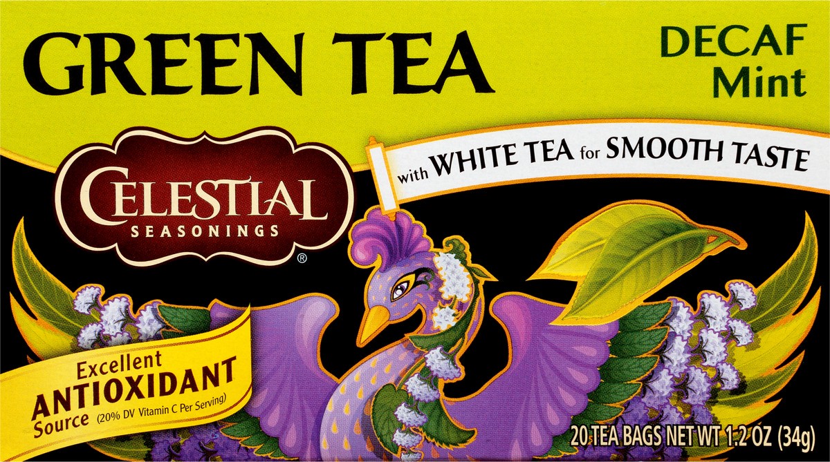 slide 5 of 11, Celestial Seasonings Decaf Mint Green Tea Bags 20 ct Box, 20 ct