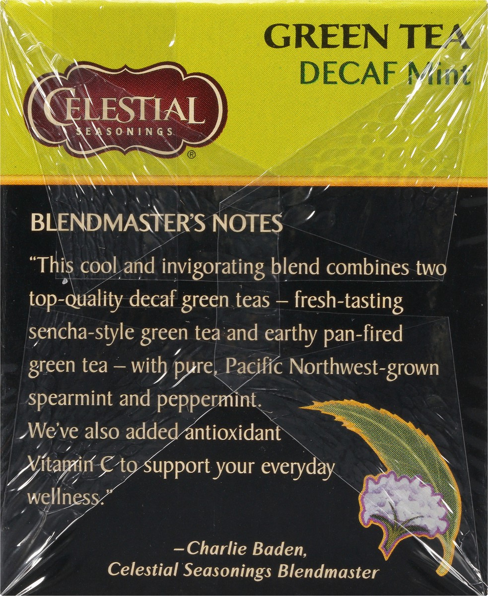 slide 6 of 11, Celestial Seasonings Decaf Mint Green Tea Bags 20 ct Box, 20 ct