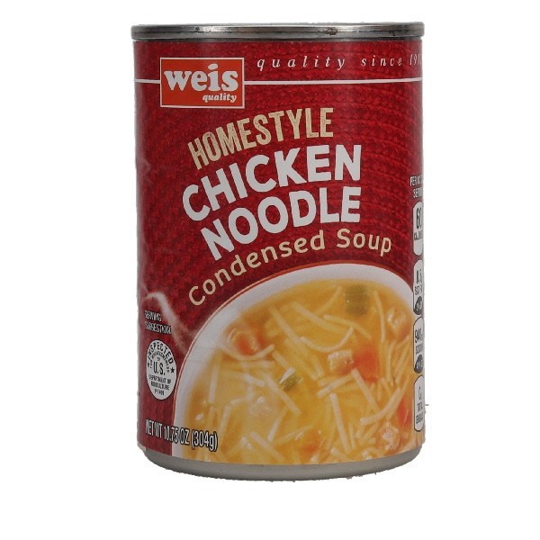 slide 1 of 6, Weis Quality Chicken Noodle Homestyle Soup, 10.75 oz