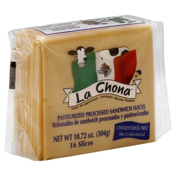 slide 1 of 5, La Chona Pasteurized Processed Cheese 16 ea, 10.72 oz