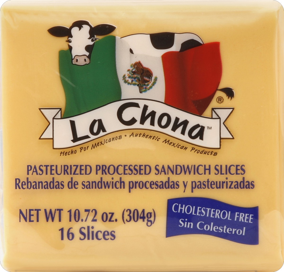 slide 5 of 5, La Chona Pasteurized Processed Cheese 16 ea, 10.72 oz