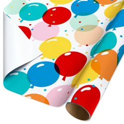 American Greetings Colorful Balloons Birthday Wrapping Paper, 20 sq ft