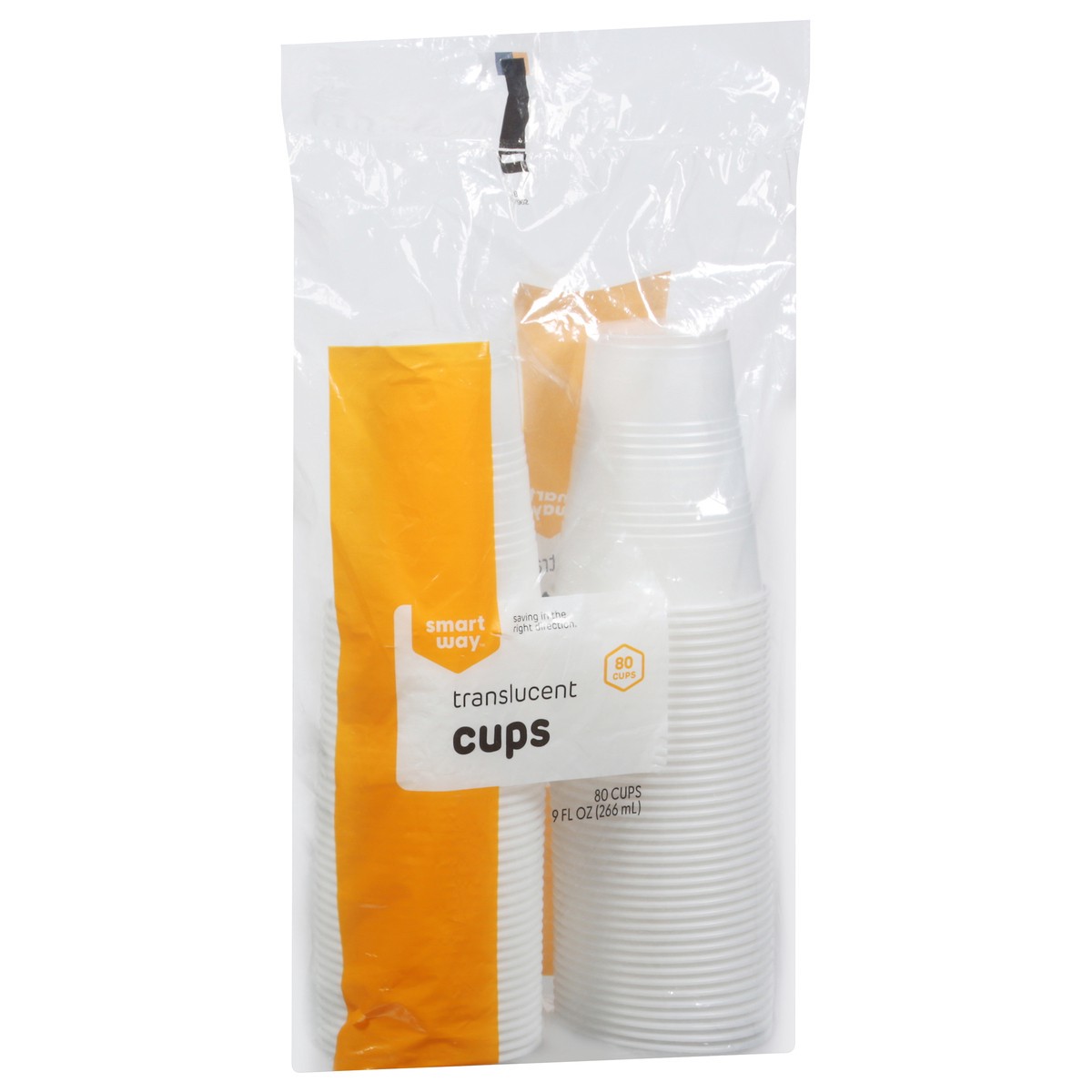 slide 6 of 9, Smart Way 9 Fluid Ounces Translucent Cups 80 ea, 80 ct