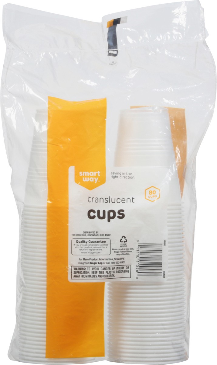 slide 5 of 9, Smart Way 9 Fluid Ounces Translucent Cups 80 ea, 80 ct