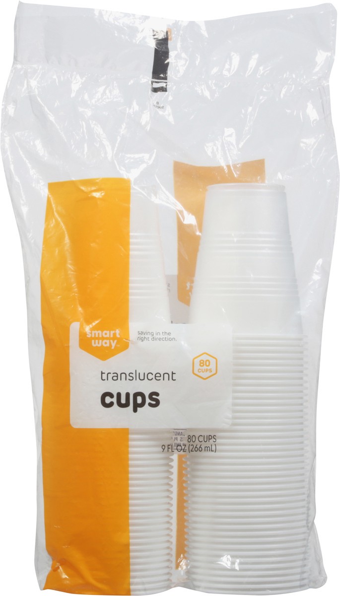 slide 4 of 9, Smart Way 9 Fluid Ounces Translucent Cups 80 ea, 80 ct