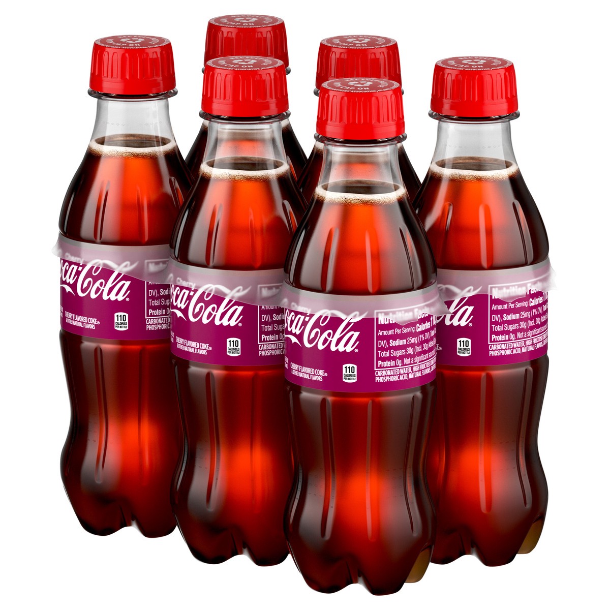 slide 3 of 11, Coca-Cola Cherry Bottles, 8.55 fl oz, 6 Pack, 51.30 fl oz