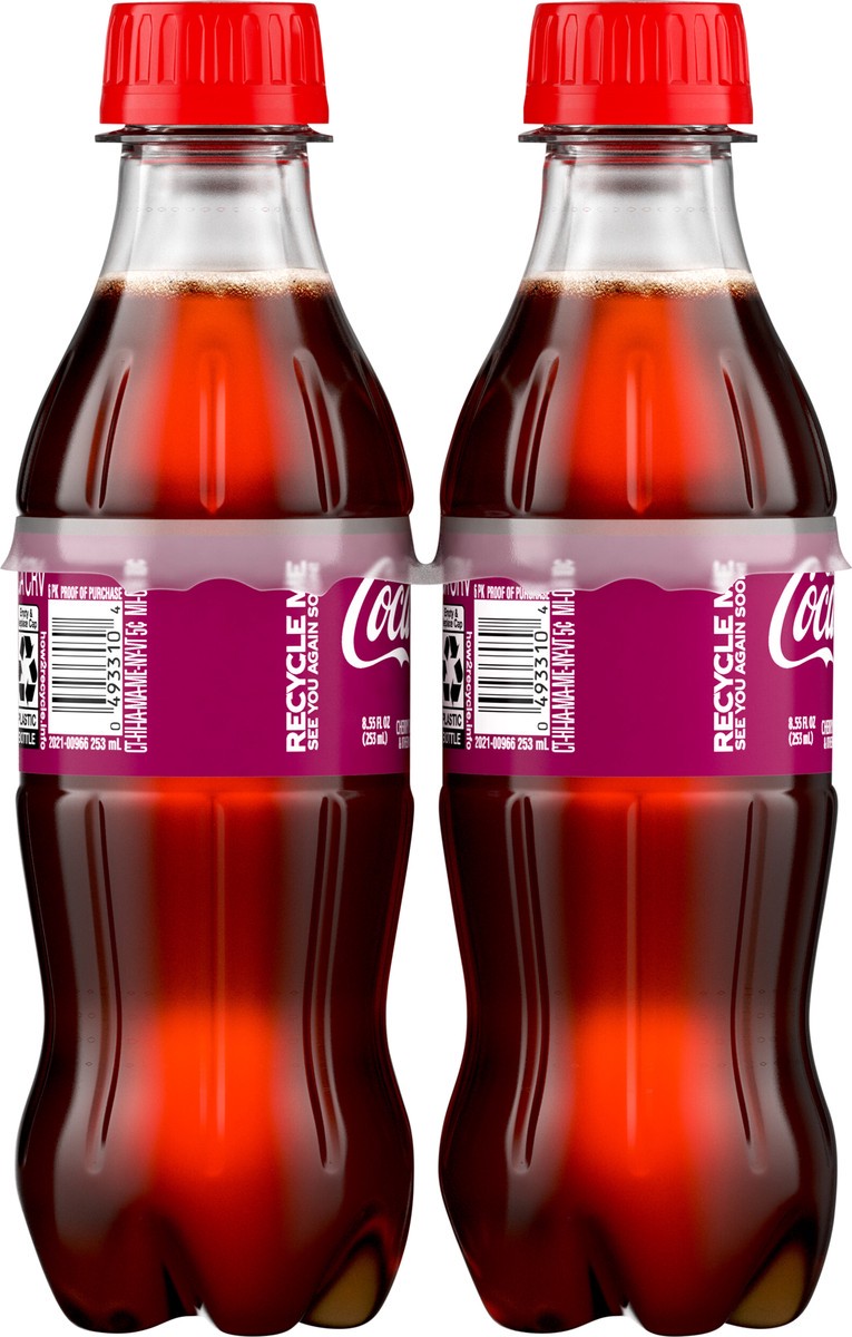 slide 5 of 11, Coca-Cola Cherry Bottles, 8.55 fl oz, 6 Pack, 51.30 fl oz