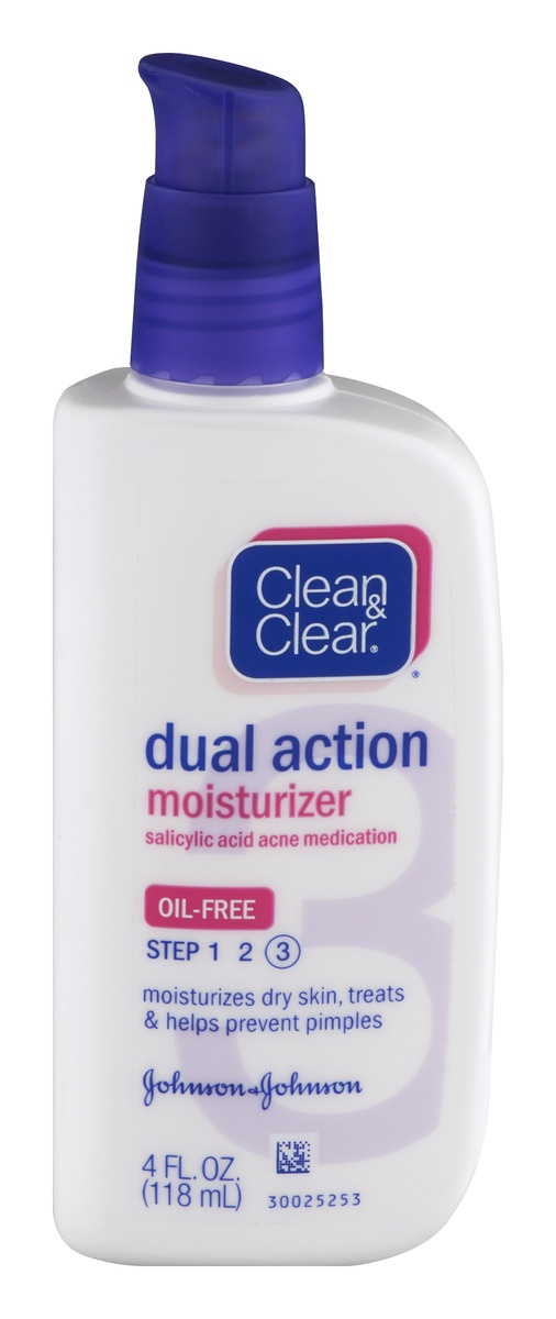 slide 1 of 8, Clean & Clear Dual Action Moisturizer, 4 fl oz