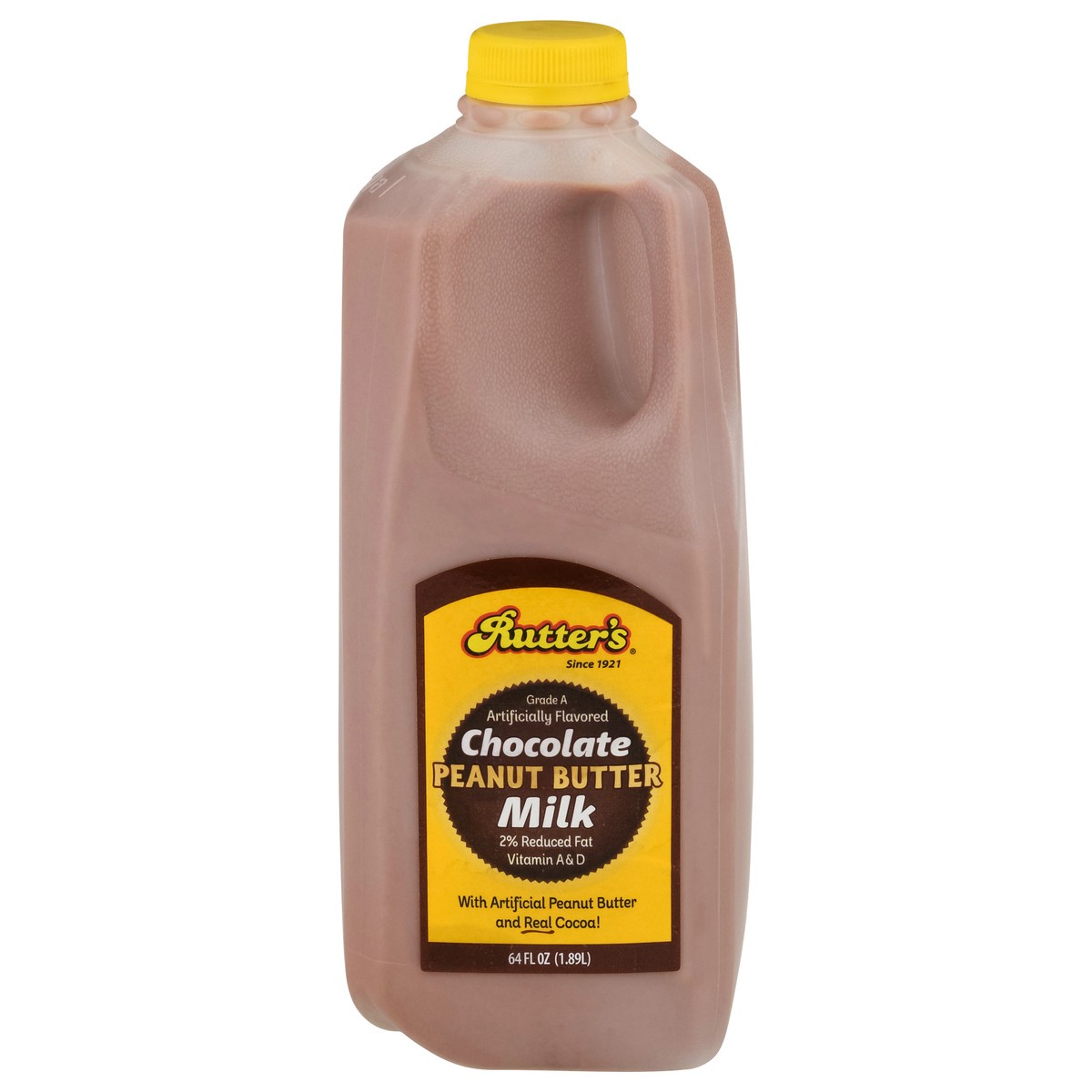 slide 1 of 9, Rutter's 2% Reduced Fat Chocolate Peanut Butter Milk 64 fl oz, 64 fl oz