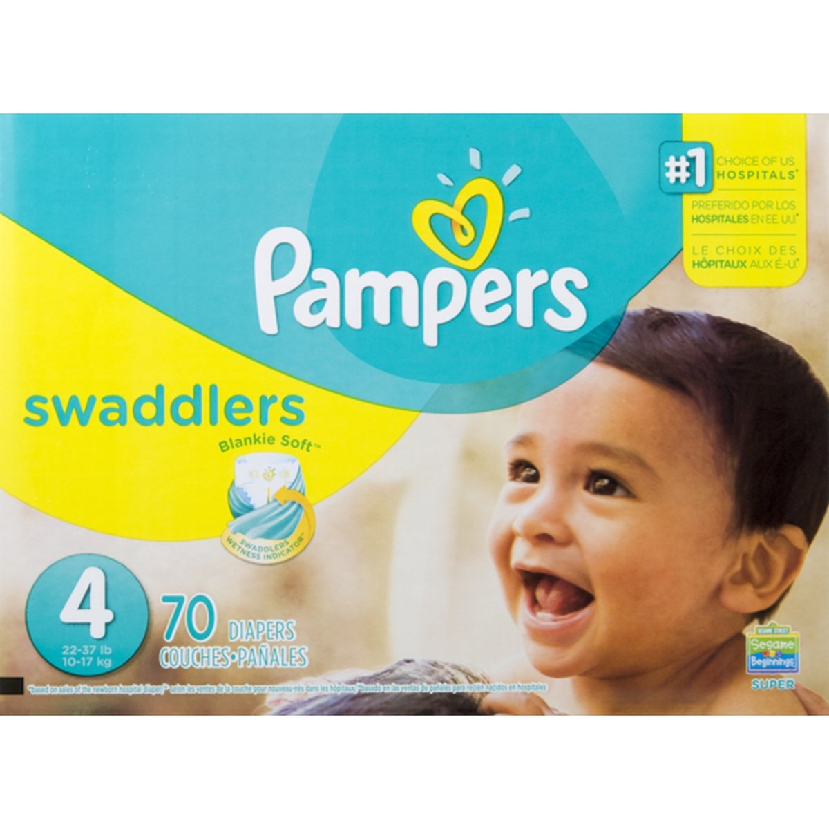 slide 1 of 1, Pampers Swaddlers Diapers, 70 ct