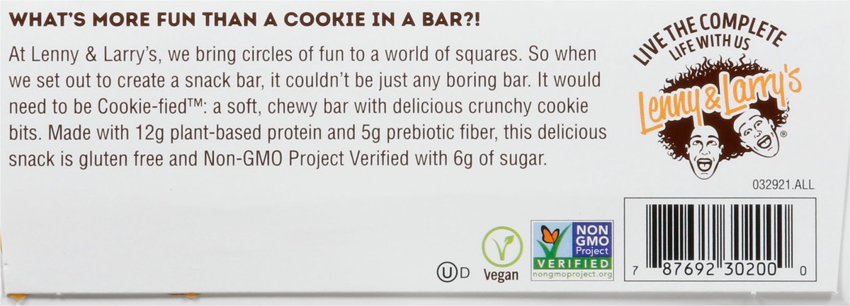 slide 13 of 13, Lenny & Larry's Cookie-Fied Gluten Free Peanut Butter Chocolate Chip Bars 9 - 1.59 oz Bars, 9 ct