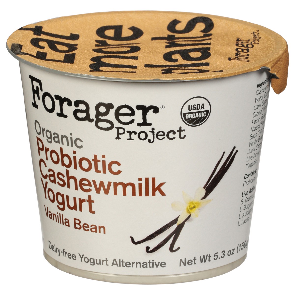 slide 8 of 11, Forager Project Dairy-Free Organic Vanilla Bean Cashewmilk Yogurt 5.3 oz, 5.3 oz