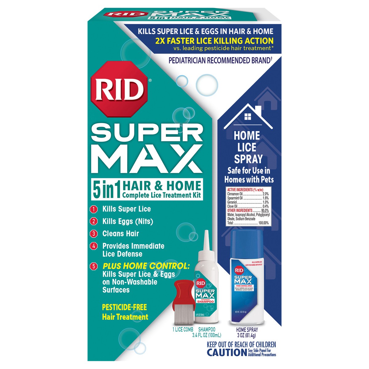 slide 12 of 12, RID Super Max 5-in-1 Hair & Home Complete Lice Treatment Kit, 1 ct