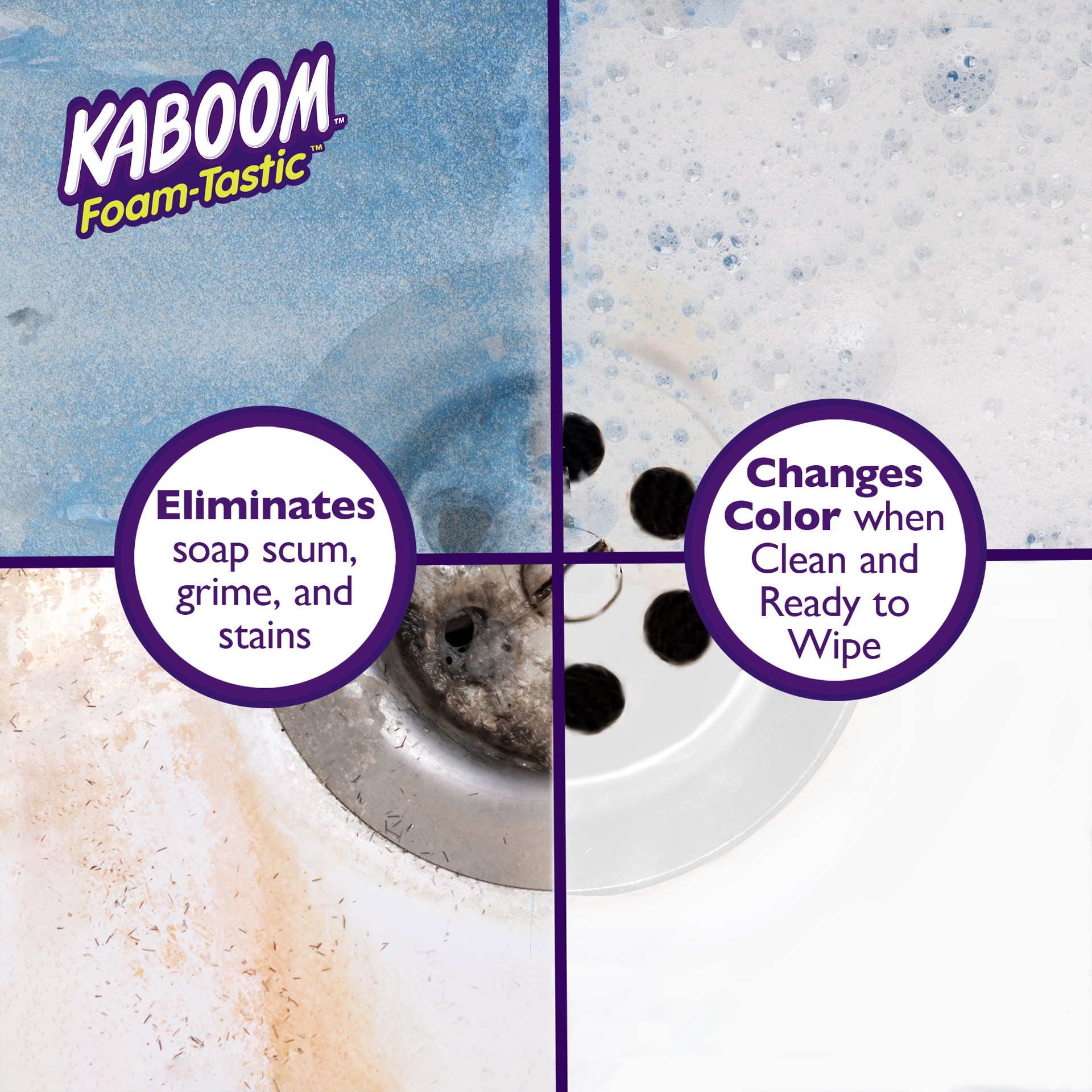 slide 4 of 5, Kaboom Foam-Tastic Bathroom Cleaner With Oxiclean, Citrus, 19 oz