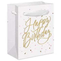 American Greetings Script Happy Birthday Confetti Mini Birthday Gift Bag