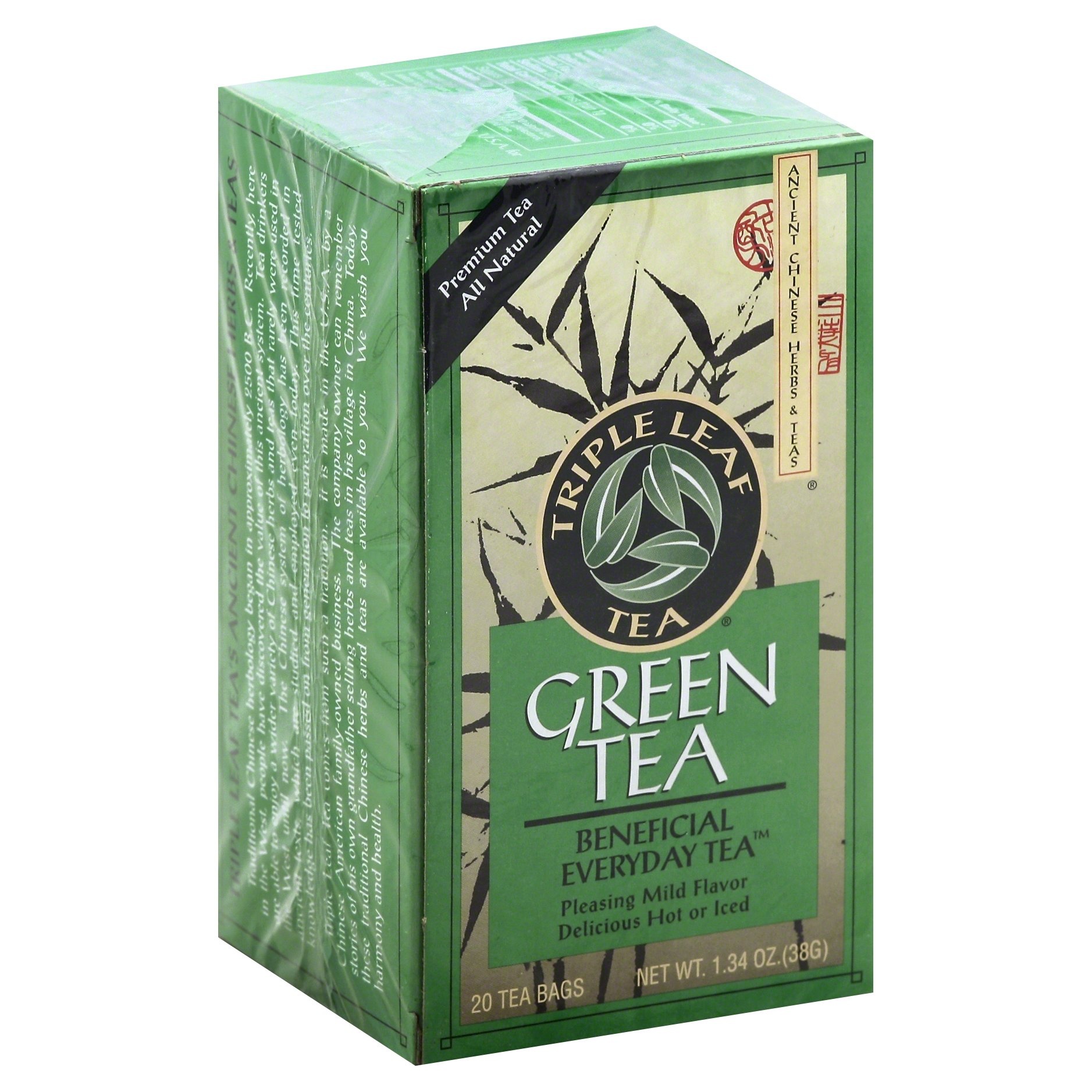 slide 1 of 5, Triple Leaf Tea Green Tea, Bags - 20 ct, 20 ct