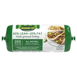 JENNIE-O Ground Turkey 90% Lean / 10% Fat - 1 lb. chub