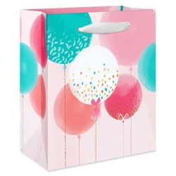 American Greetings Balloons Birthday Small Pink Gift Bag