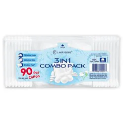 Clarisse Cotton Swabs, Balls and Pads 3 in 1