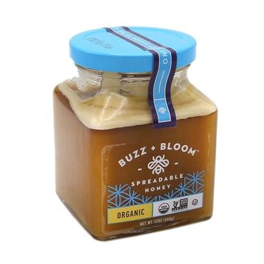 slide 1 of 2, Buzz + Bloom Honey, Organic, Spreadable, 12 oz