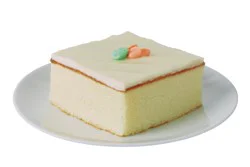 H-E-B Bakery French Buttercream White Cake Slice