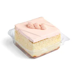 H-E-B Bakery Strawberry Bettercreme White Cake Slice