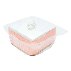 H-E-B Bakery Buttercream Strawberry Cake Slice