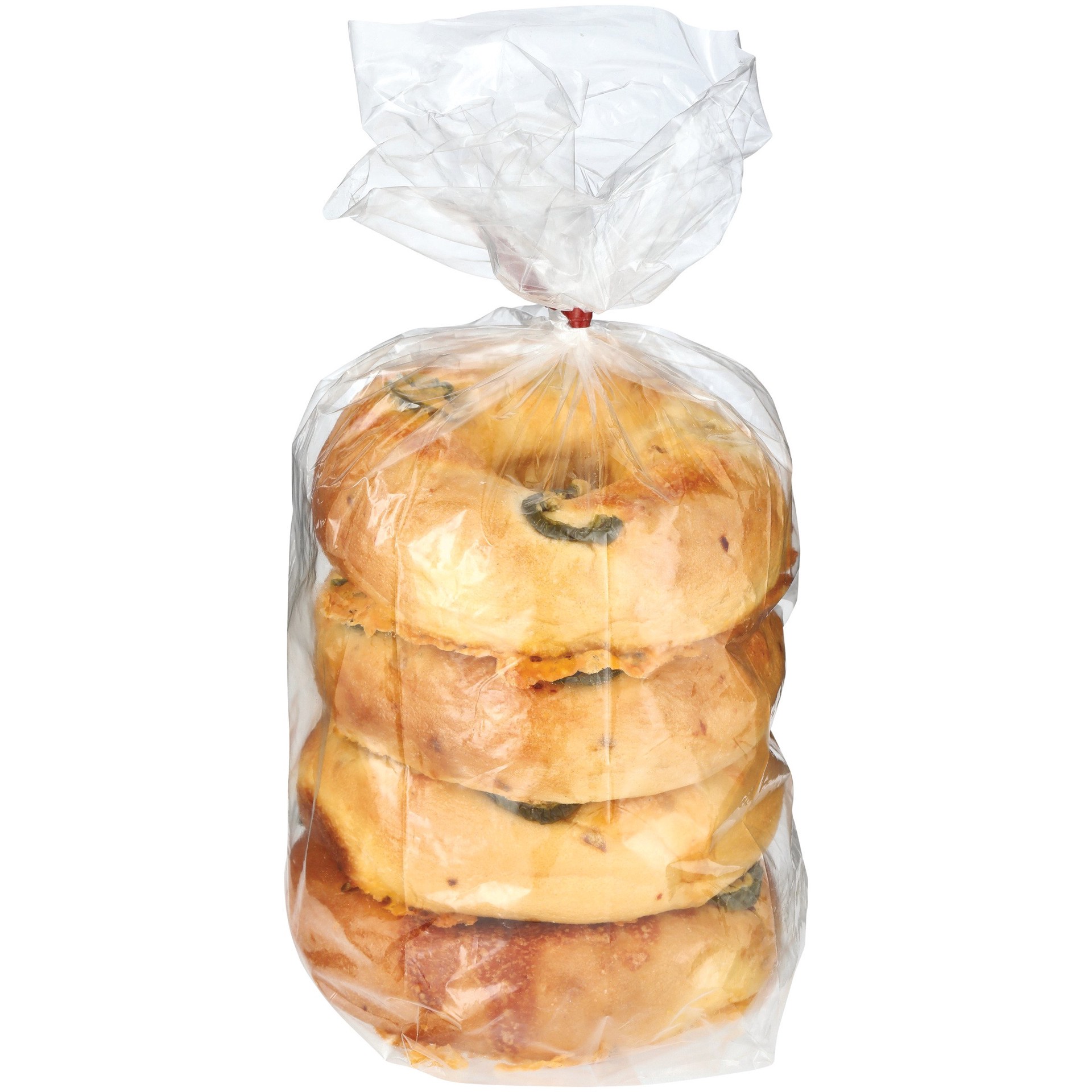 slide 1 of 1, H-E-B Bakery Jalapeno Cheese Bagels, 4 ct