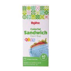 Hy-Vee Colorful Sandwich Zipper Bags