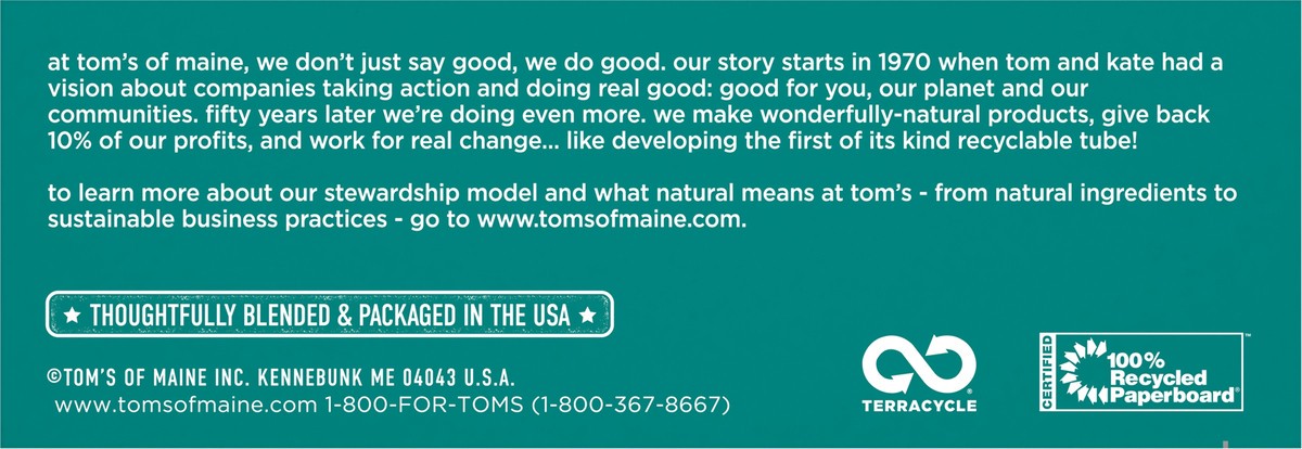 slide 2 of 11, Tom's Toms of Maine Fluoride-Free Antiplaque & Whitening Natural Toothpaste, Peppermint, Travel Size, 1 oz., 1 oz