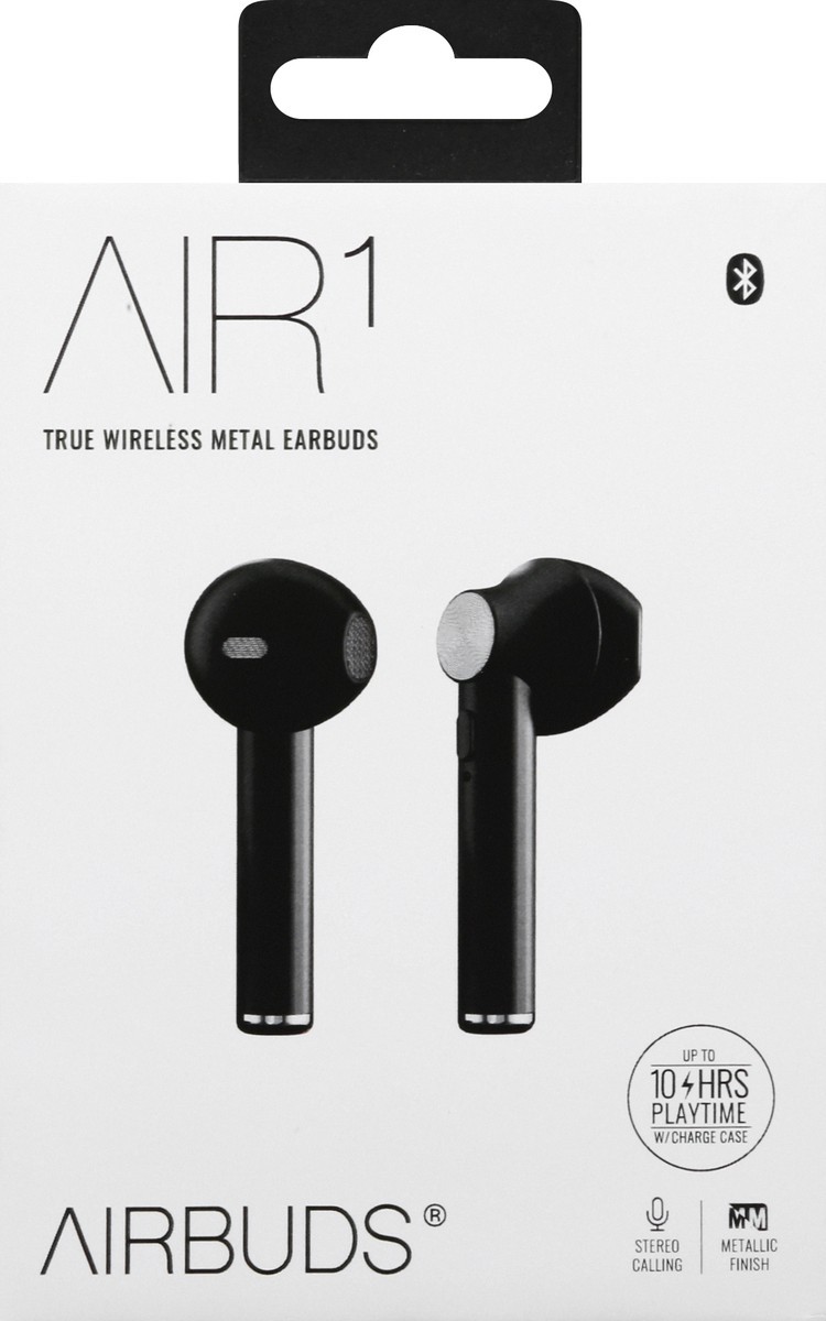 slide 10 of 11, air Wireless Metal Earbuds 1 ea, 1 ct